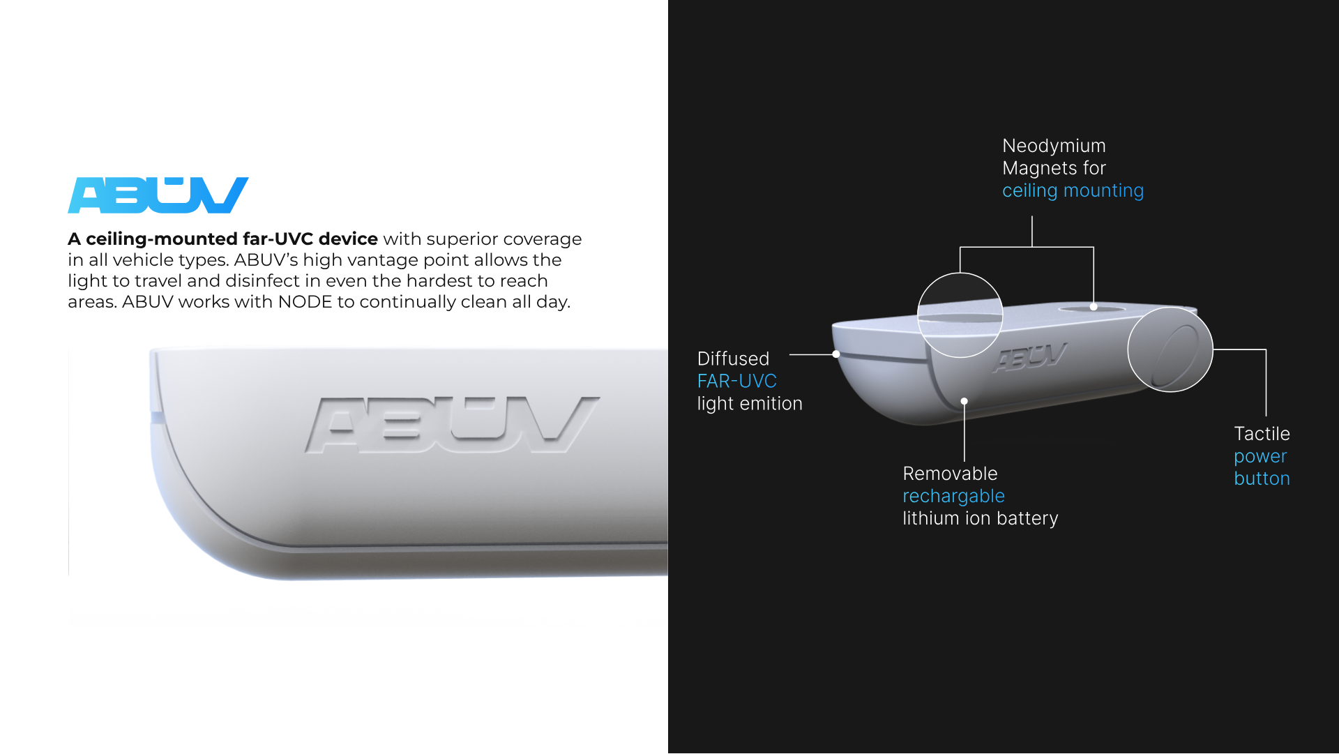Abuv — overhead UV sanitization device