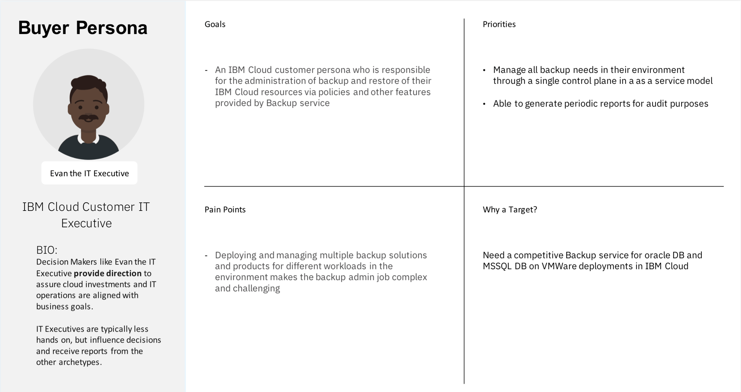 Buyer persona — IT decision maker