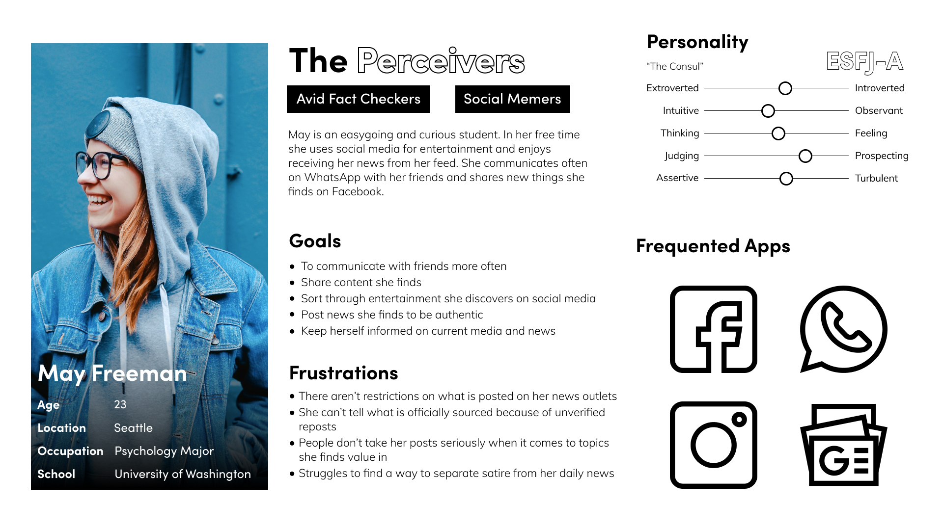 Persona 2 — Passive information consumer